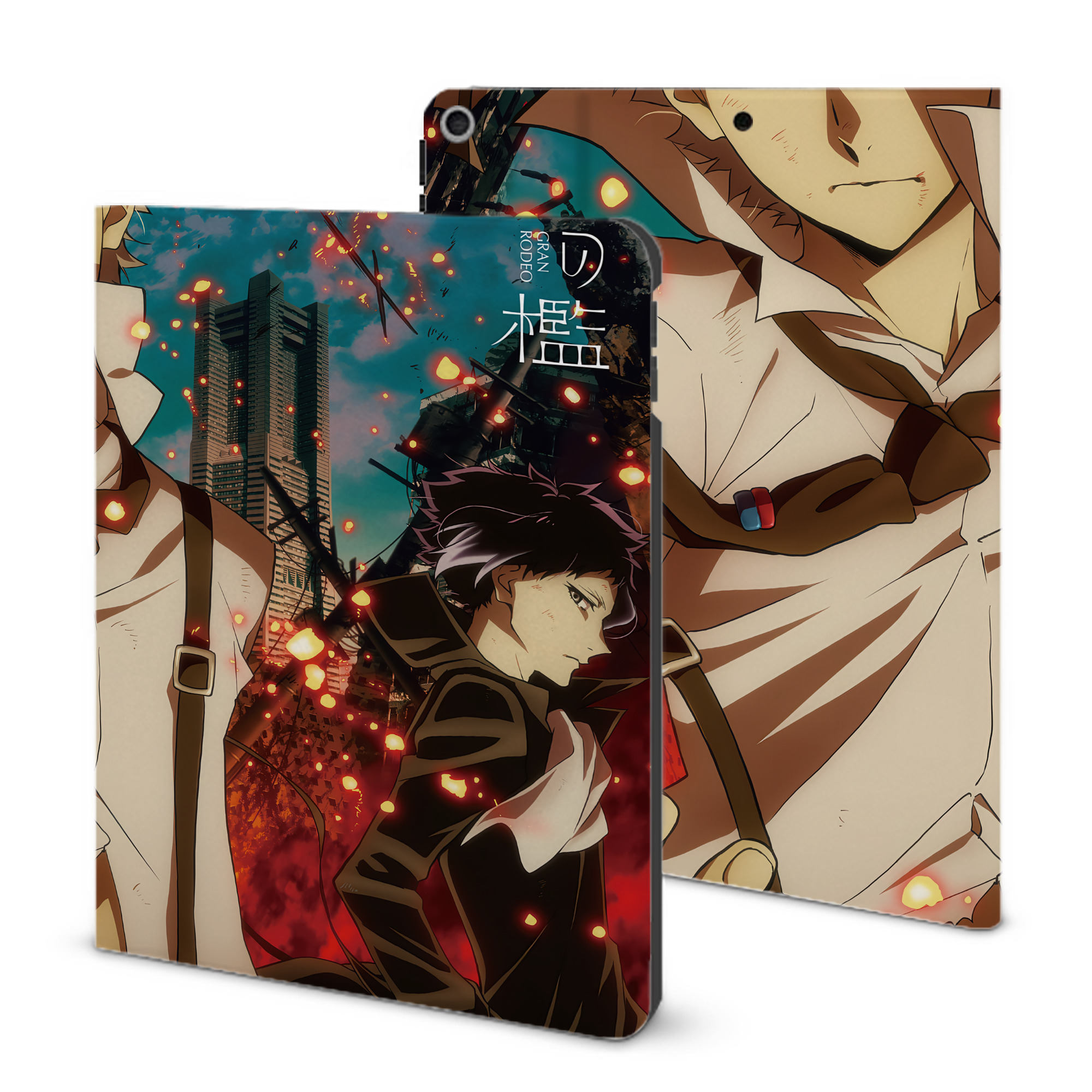 （画像用） 文豪ストレイドッグス Bungo Stray Dogs IPad ケース ブック型 PUレザー TPU 耐衝撃 軽量 薄型 ペン収納なし 全面保護 IPad 各モデル対応